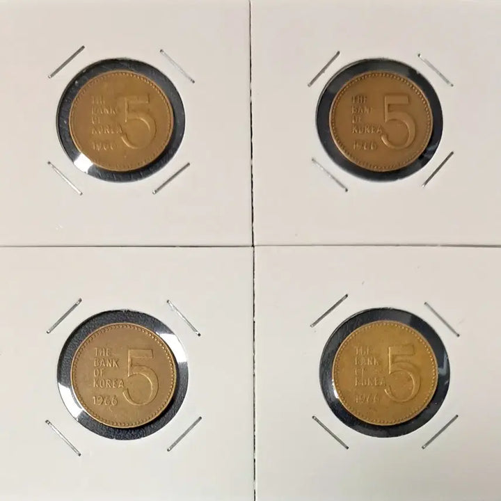 [BUNJANG] 1966 5 Won Coin (4 pcs) / 1966년 5원 사용제 4개