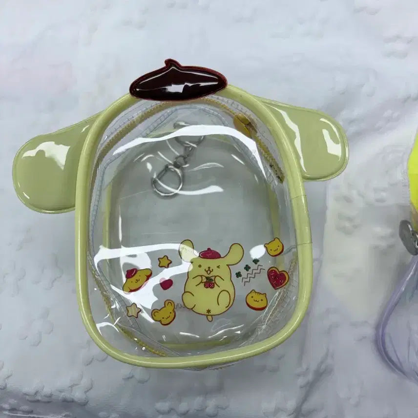 [BUNJANG] Sanrio Pompompurin PVC Transparent Pouch / 폼폼푸린 인형 투명파우치