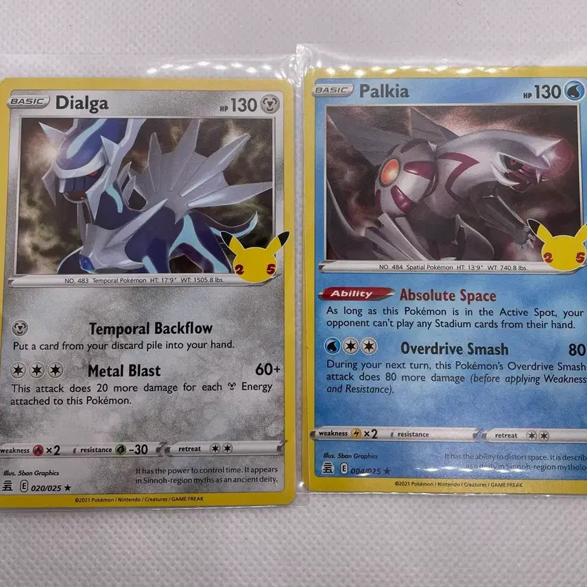 [BUNJANG] 25th Anniversary North American Edition Dialga &amp; Palkia Holo Cards - English Pokémon Cards / 25주년 북미판 디아루가, 펄기아 홀로카드 영판 포켓몬카드