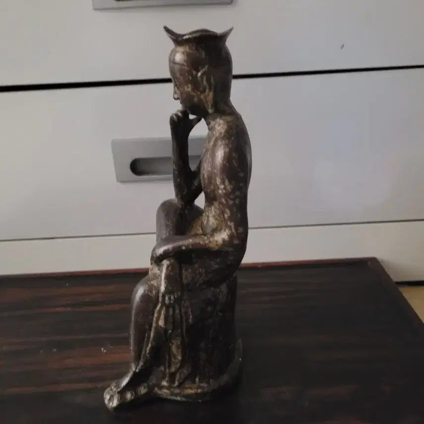 [BUNJANG] Bronze Seated Buddha Statue / 적동 반가사유 상