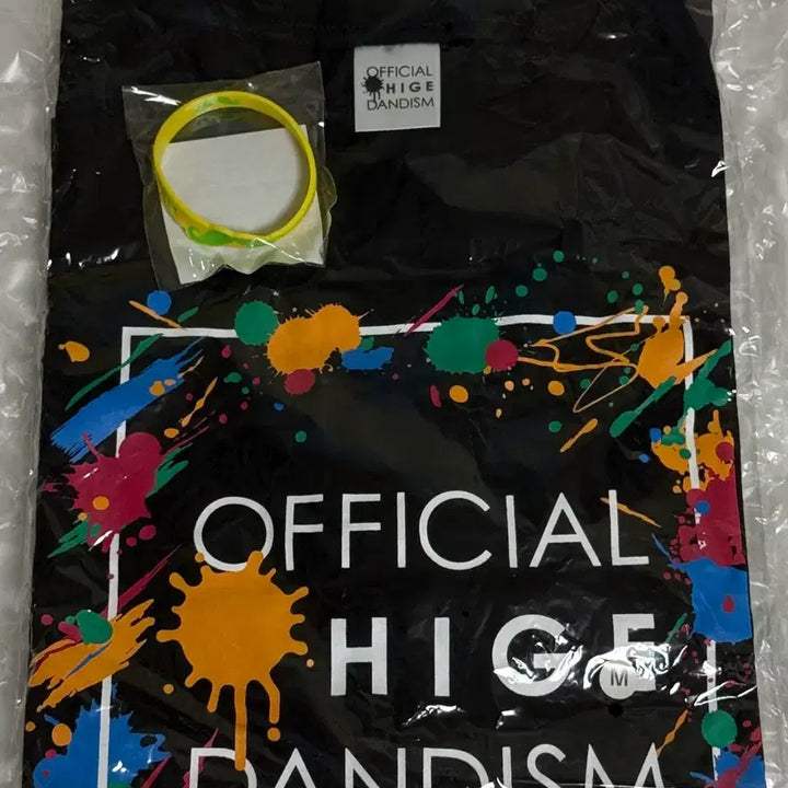 [BUNJANG] Official Highedan 2019 Merchandise Black T-Shirt (M) &amp; Summer Rubber Band / 히게단 2019 굿즈