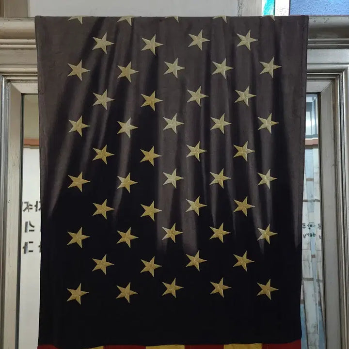 [BUNJANG] Vintage 90s American Flag Sun-Fading Cotton Wall Hanging / 90s 빈티지 미국 국기 성조기 오리지널 옐로우 썬페이딩 코튼
