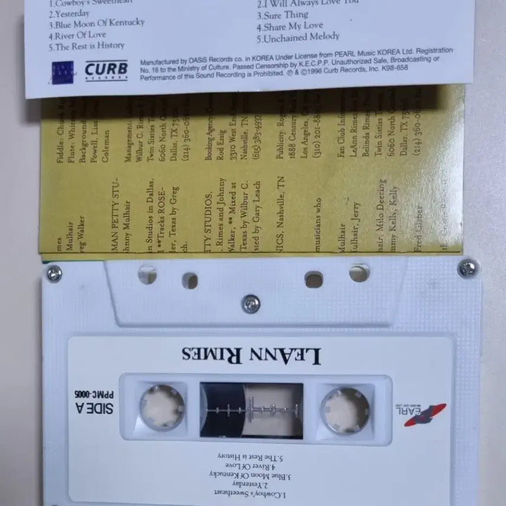 [BUNJANG] Rian Rhymes Unchained Melody Cassette Tape / 리안 라임즈 Unchained Melody (카세트테이프)