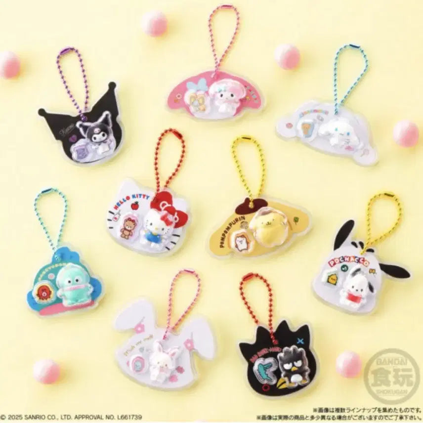 [BUNJANG] Sanrio Miniature Package Charm Figures / 산리오 미니어처 패키지참 피규어 패키지 키링 초코볼 교환 판매