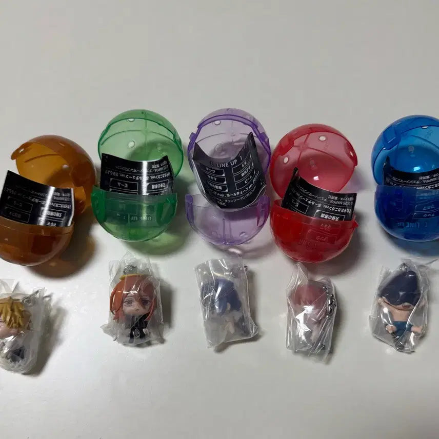 [BUNJANG] Chainsaw Man Gacha Keychain Set / 체인소맨 대롱가챠 키링 5종 일괄 판매