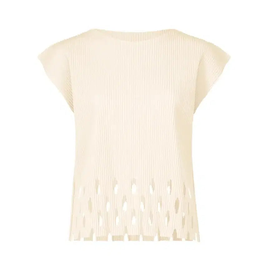 [BUNJANG] Issey Miyake Pleats Please French Sleeve Knit Top / 이세이미야케 미 탑