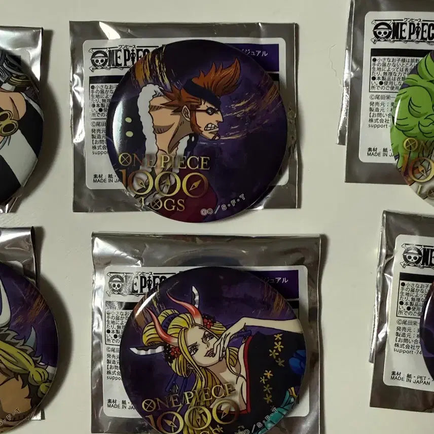 [BUNJANG] One Piece 1000th Episode Kaido Pirates Badge Set / 원피스 1000화 기념 뱃지 백수해적단