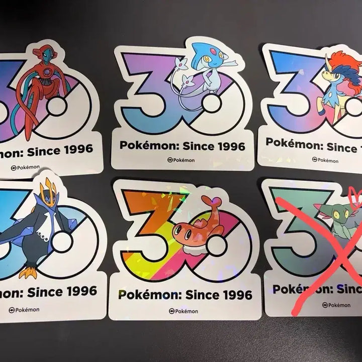 [BUNJANG] Pokemon 30th Anniversary Stickers Deoxys Azelf Mesprit Empoleon Chatot / 포켓몬 30주년 스티커 테오키스 싸리용