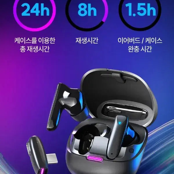 [BUNJANG] Unused Joytron Buzzbeat G24 Wireless Gaming Earphones / 미사용 조이트론 게이밍 무선 이어폰 버즈비트 G24