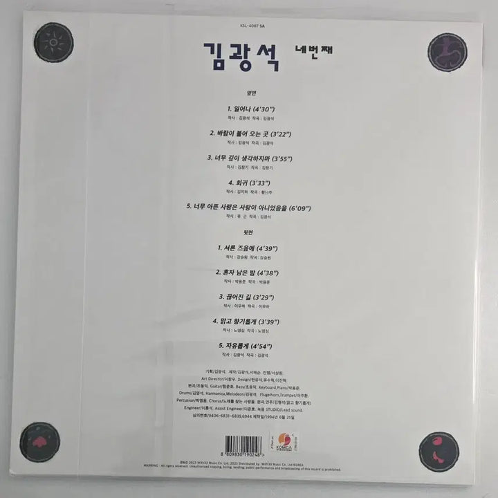 [BUNJANG] Kim Kwang Seok 4th Album Reissue LP (Sealed) / 김광석 4집 재발매 엘피 (미개봉)