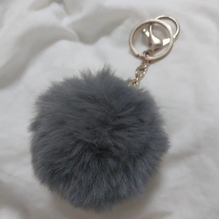 [BUNJANG] Charcoal Round Keyring / 챠콜색 동그란 키링