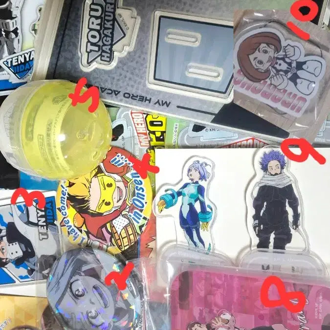 [BUNJANG] My Hero Academia (MHA) Bundle Set - Unsealed Gacha, Kuji Acrylic Pins &amp; Badges / [일괄] 나히아 히로아카 미개봉 굿즈 가챠 쿠지 아크릴 뱃지