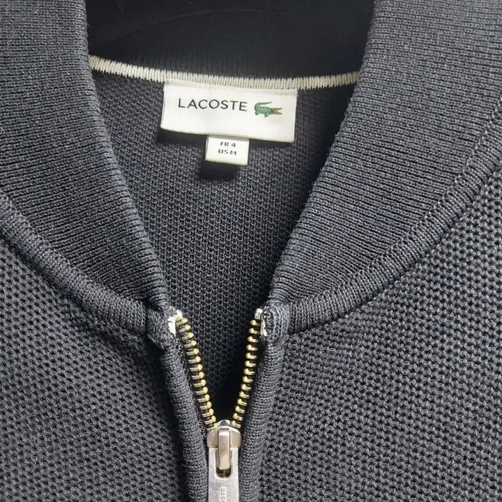 [BUNJANG] Lacoste Black Zip-Up Cardigan / 라코스테 블랙 집업 가디건