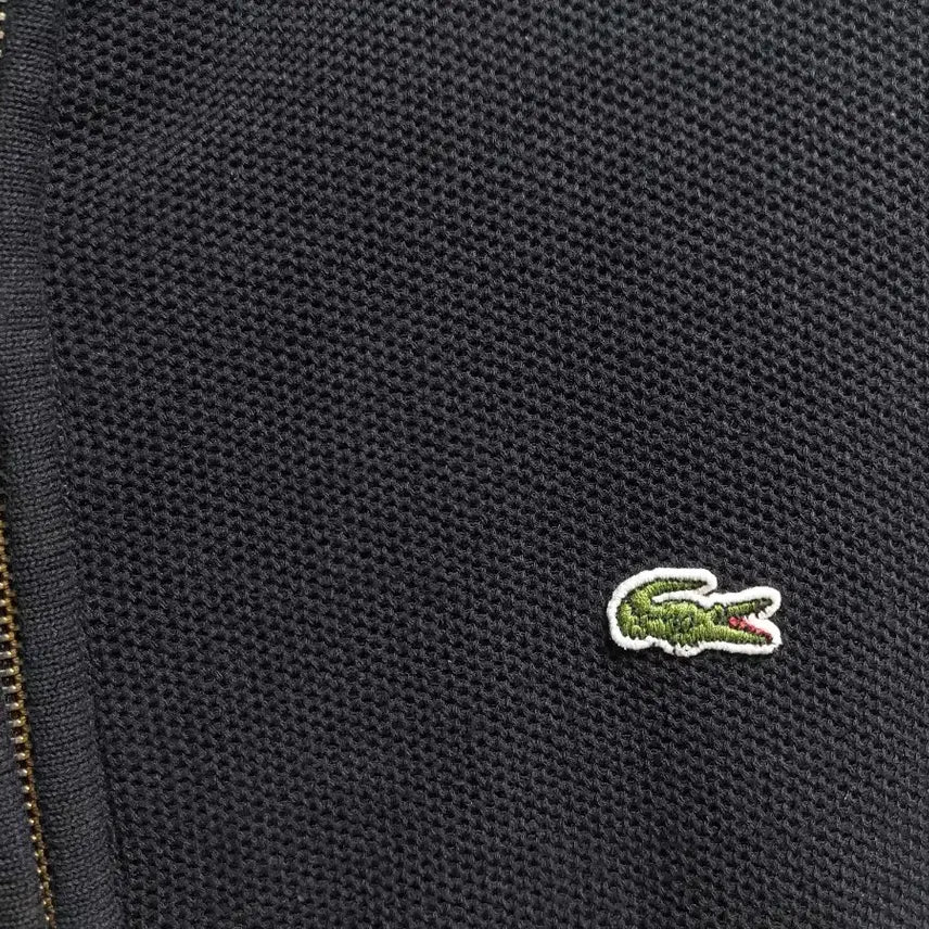 [BUNJANG] Lacoste Black Zip-Up Cardigan / 라코스테 블랙 집업 가디건
