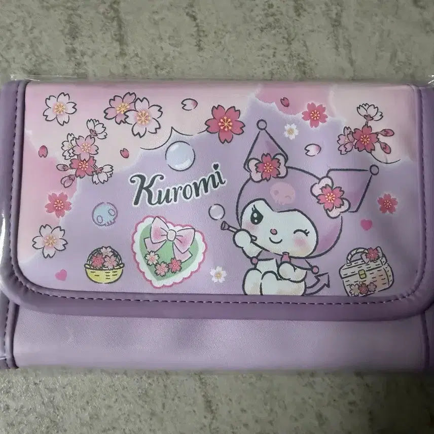 [BUNJANG] Sanrio Limited Edition Sakura Kuromi Passbook Pouch / 산리오 한정판 사쿠라 쿠로미 통장파우치