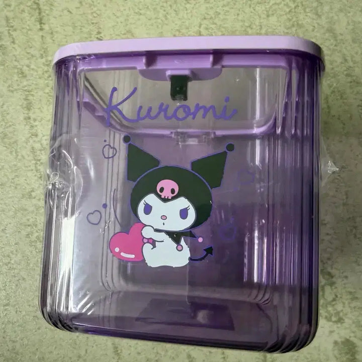 [BUNJANG] Sanrio Kuromi One-Touch Clear Storage Box / 산리오 원터치 쿠로미 투명 보관함