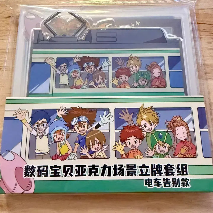 [BUNJANG] Digimon Adventure Toei Train Diorama Acrylic Stand / 디지몬 어드벤처 토에이 전차 디오라마 새상품