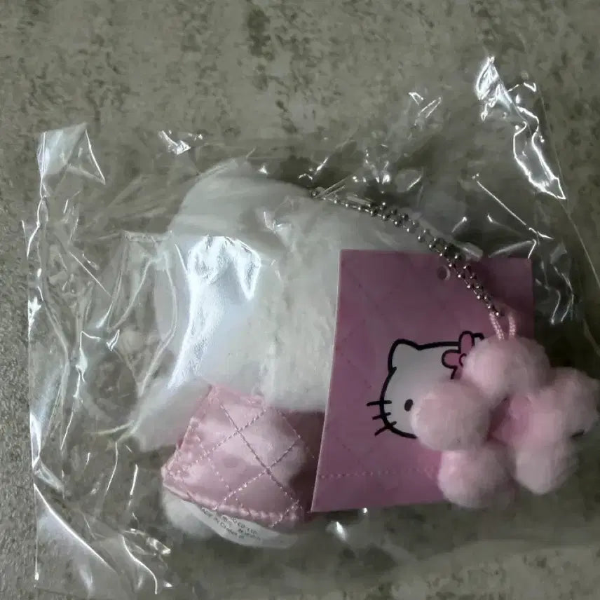 [BUNJANG] Sanrio Quilt Series Mascot Kitty Pink Plush Charm / 산리오 퀼트시리즈 마스코트 키티 핑크