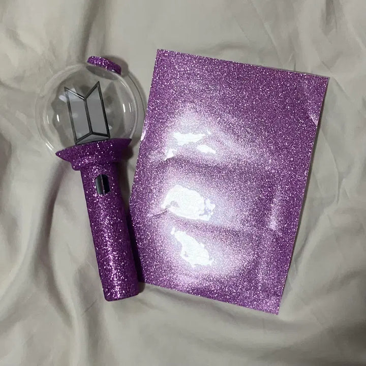 [BUNJANG] BTS Army Bomb Skin Sticker - Glitter Purple / 사미밤 스티커 빤짝이 진보라 bts 응원봉 스킨 아미밤 꾸미기