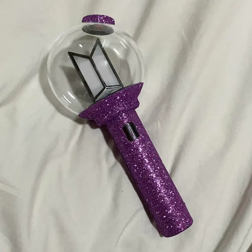 [BUNJANG] BTS Army Bomb Skin Sticker - Glitter Purple / 사미밤 스티커 빤짝이 진보라 bts 응원봉 스킨 아미밤 꾸미기
