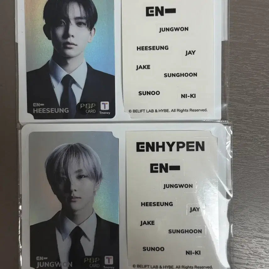 [BUNJANG] ENHYPEN Jungwon Heeseung (EVAN) Photocard Bundle Set / 엔하이픈 교통카드 정원 희승(에반) 일괄