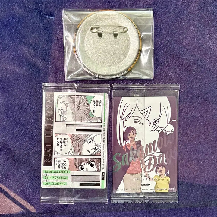 [BUNJANG] Sakamoto Days Sakamoto Family Taro Big Taro Shin Ru Bundle Set Can Badges &amp; Wafer Cards / 일괄) 사카모토 데이즈 사카모토 패밀리 타로 뚱타로 신 루 캔뱃지 웨하스