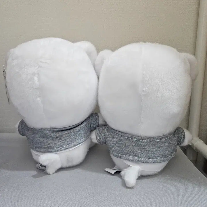 [BUNJANG] Medium Size White Dog Plush Toy with Glasses / (새상품) 안경 강아지 하양이 중형 인형