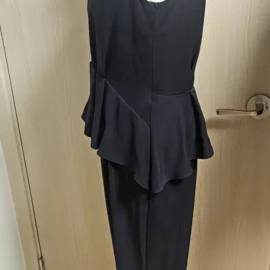 [BUNJANG] See-through Peplum Jumpsuit Black / 시스루 점프수트 페플럼 스타일