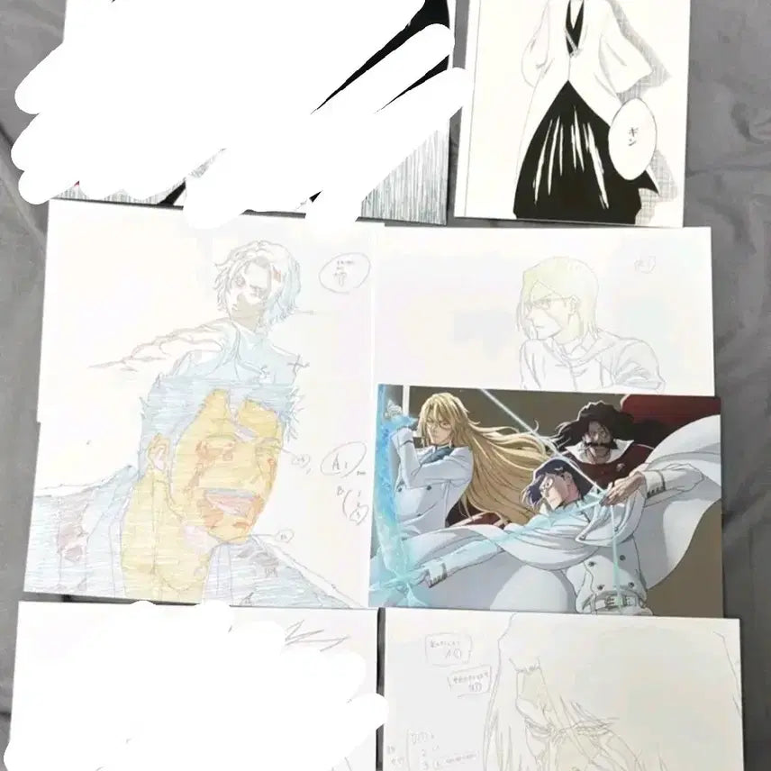 [BUNJANG] Bleach Postcard &amp; Can Badge Set (Ichigo, Rukia, Byakuya, Uryu, Yhwach, Jugram) / 블리치 엽서 캔뱃지 긴 루키아 뱌쿠야 유그람 유하바하 우류 일괄