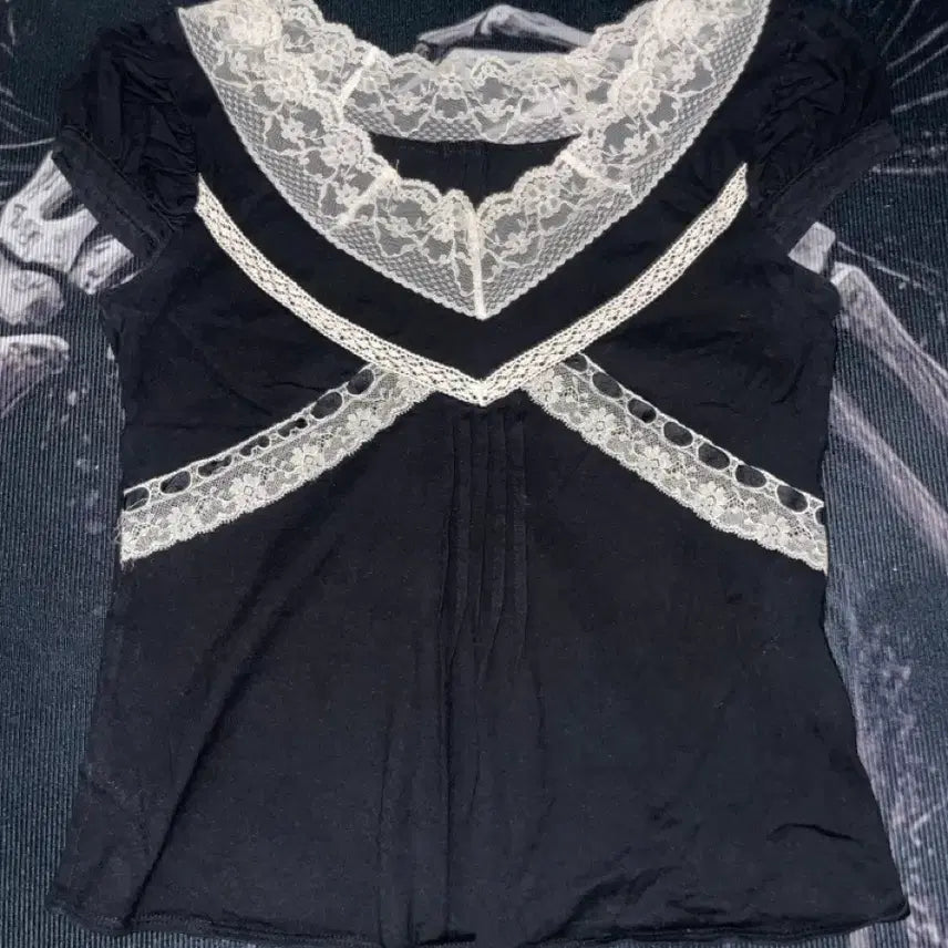 [BUNJANG] JILLSTUART Vintage Lace Puff Sleeve Top / JILLSTUART 대장 핀터깔 빈티지 레이스 탑