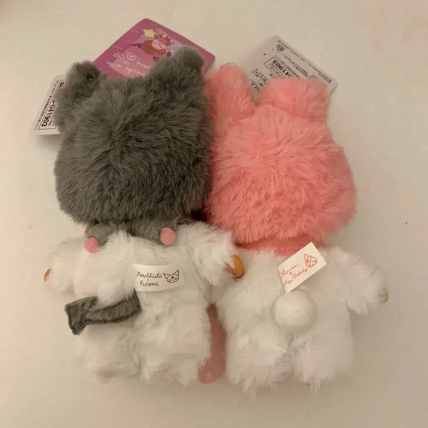 [BUNJANG] Sanrio My Melody &amp; Kuromi Monchhichi Dolls / 마이멜로디/쿠로미 몬치치