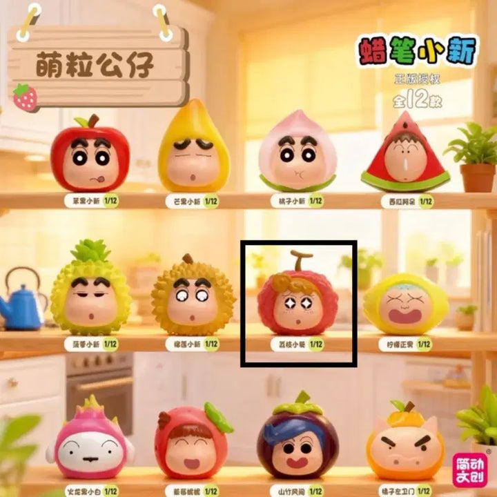 [BUNJANG] Jandoon Crayon Shin-chan Arara Lucky Fruit Arara Figure / Jandoon 럭키프룻 4종 짱아 맹구 짱구 흰둥