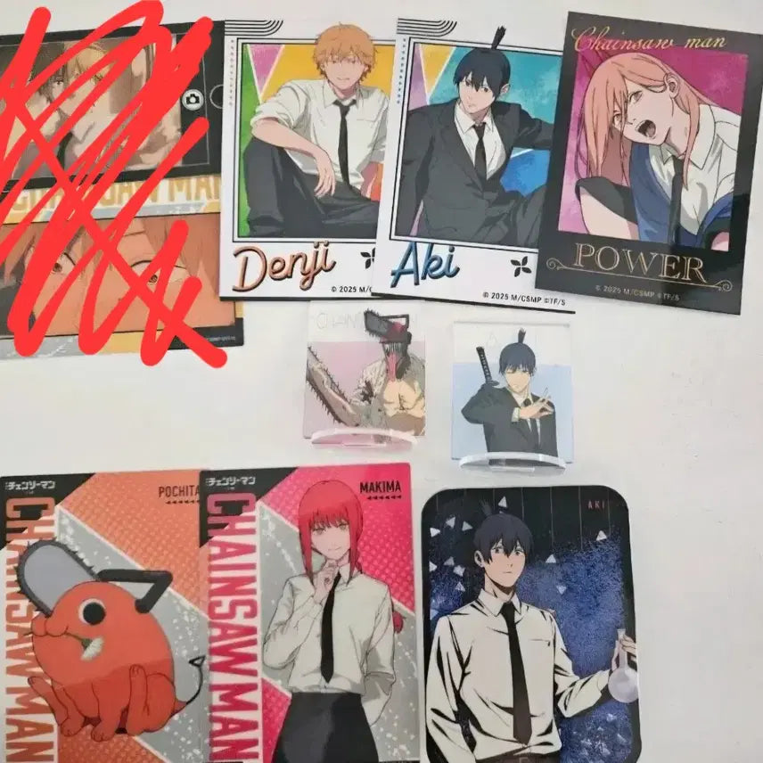 [BUNJANG] Chainsaw Man Reze Arc Rubber Charm Set - Denji, Reze, Aki, Makima, Pochita / 덤 있어요!) 체인소맨 레제편 러버챰 덴지 레제 천사 아키 마키마 포치타