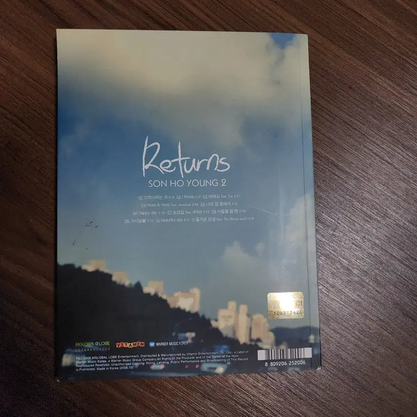 [BUNJANG] Son Ho Young The 2nd Album - Returns (Mint Condition) / [CD] 손호영 정규 2집 앨범 - Returns (상태 최상)