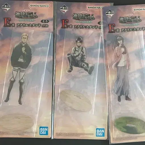 [BUNJANG] Attack on Titan Ichiban Kuji E Prize Acrylic Stand Full Set (Sealed) / 미개봉) 진격의 거인 이치방쿠지 E상 아크릴 풀셋