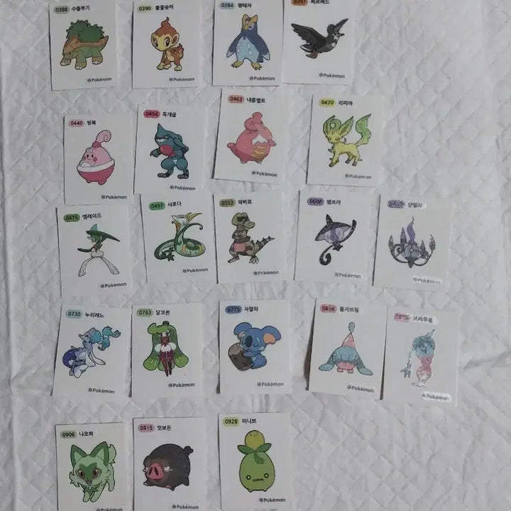 [BUNJANG] Pokemon Ti-buseal Stickers (Gen 4-9) - 21-Piece Bundle Set / 4~9세대 포켓몬 띠부씰 21개 띠부띠부씰 스티커 포켓몬스터 일괄