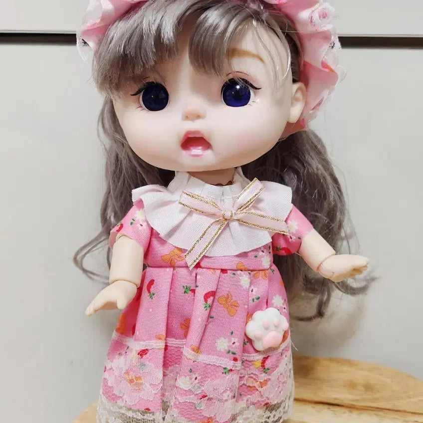 [BUNJANG] Baby Doll Pink Dress Lace Detail / 베이비인형