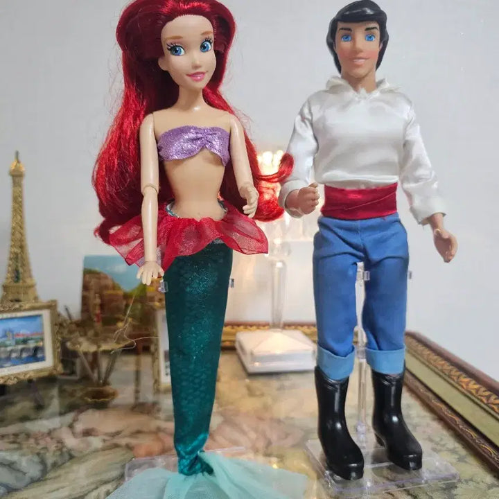 [BUNJANG] Disney The Little Mermaid Ariel and Prince Eric Doll Set / 디즈니 인어공주 아리엘 에릭 왕자 인형 세트