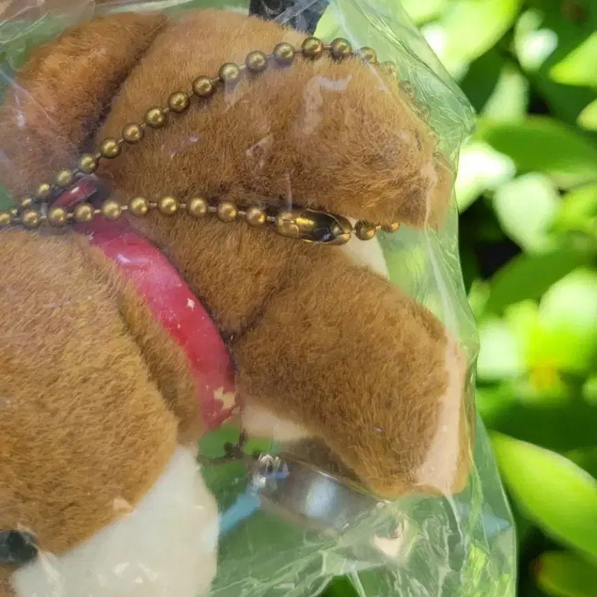[BUNJANG] Vintage Dog Plush Keychain with Watch Charm / 빈티지 강아지 인형 키링