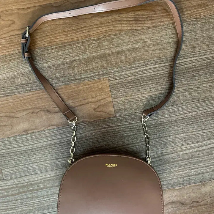 [BUNJANG] Brown Leather Crossbody Bag / 브라운 가죽 크로스백