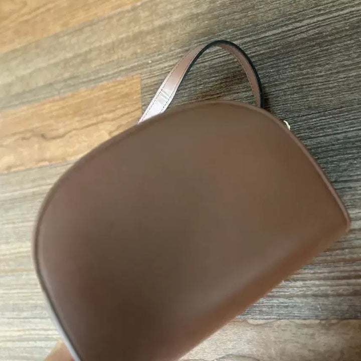 [BUNJANG] Brown Leather Crossbody Bag / 브라운 가죽 크로스백