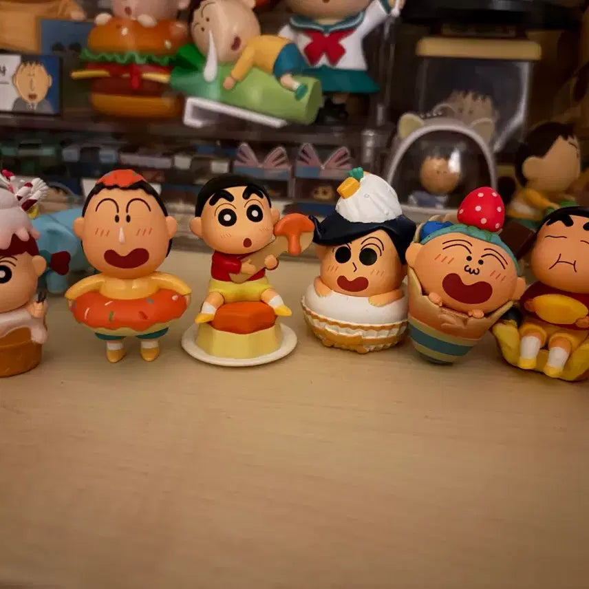 [BUNJANG] Crayon Shin-chan Dessert Figure - Masao &amp; Yoshinaga / 짱구 디저트피규어 유리, 훈이