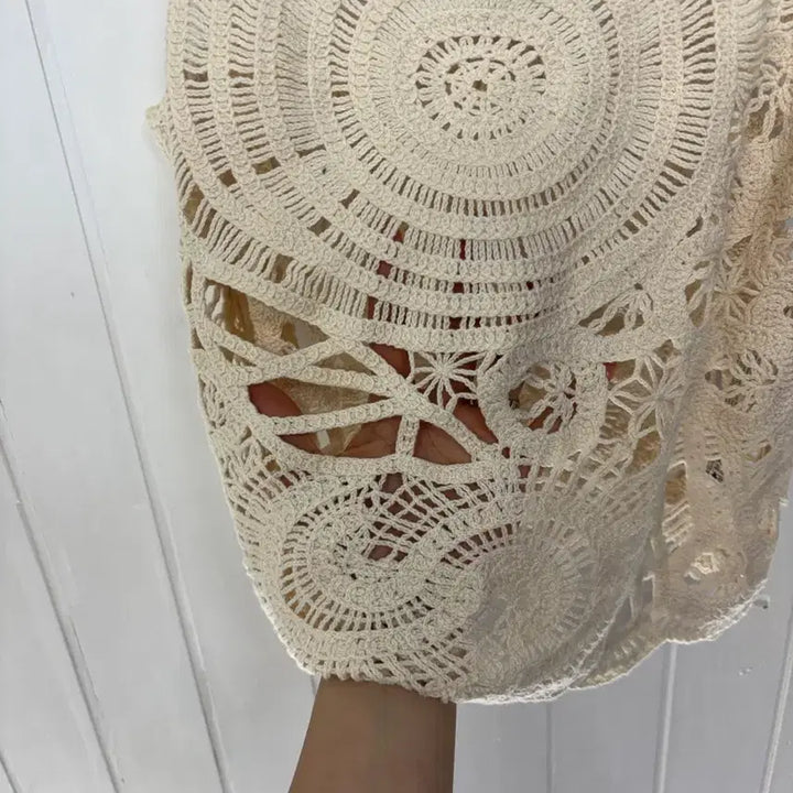 [BUNJANG] ZARA Crochet Tank Top Ivory S / ZARA 크로셰 나시 아이보리 S(55)
