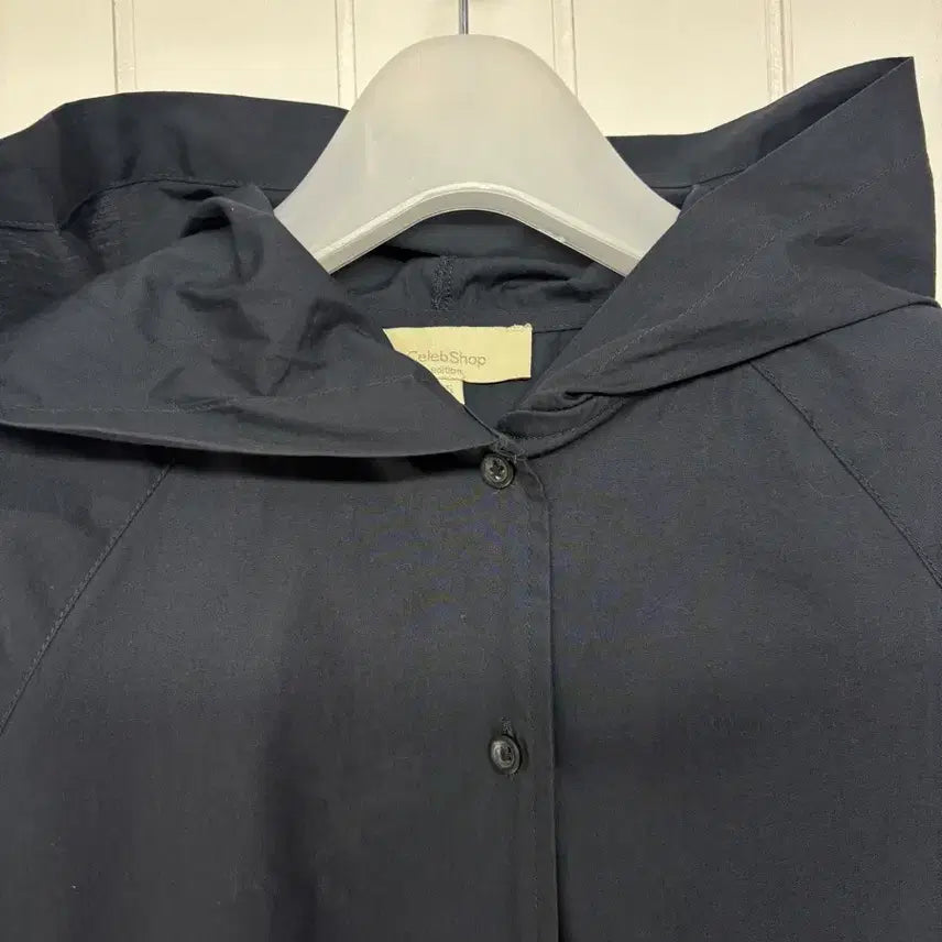 [BUNJANG] Celeb Shop Navy Hooded Shirt Size 55 / 셀럽샵 네이비 후드 셔츠 55