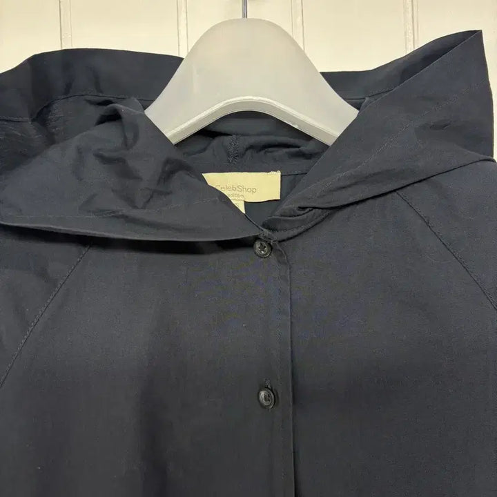 [BUNJANG] Celeb Shop Navy Hooded Shirt Size 55 / 셀럽샵 네이비 후드 셔츠 55