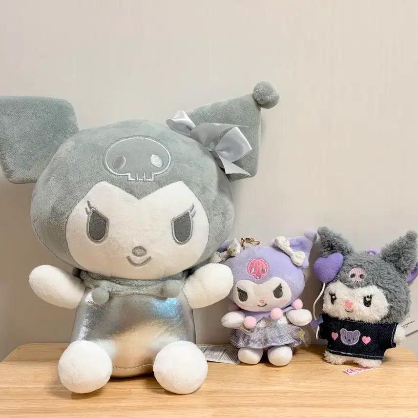 [BUNJANG] Kuromi Doll Set - Gray &amp; Purple Plush / 쿠로미 인형 세트 그레이 퍼플 봉제인형
