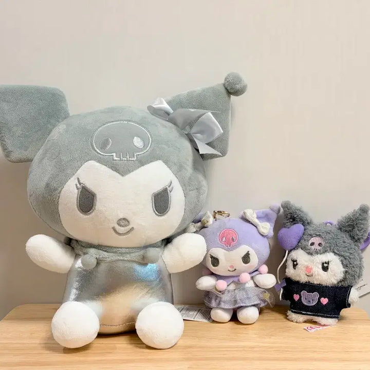 [BUNJANG] Kuromi Doll Set - Gray &amp; Purple Plush / 쿠로미 인형 세트 그레이 퍼플 봉제인형