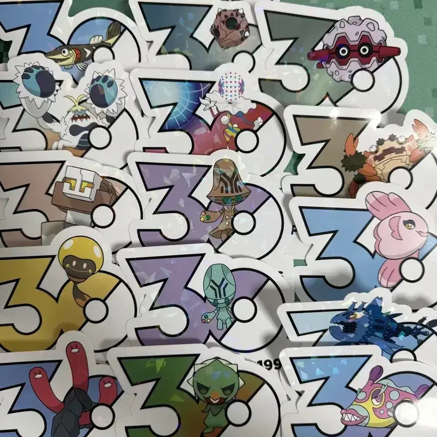 [BUNJANG] Pokemon 30th Anniversary Logo Stickers / 포켓몬 30주년 로고 스티커