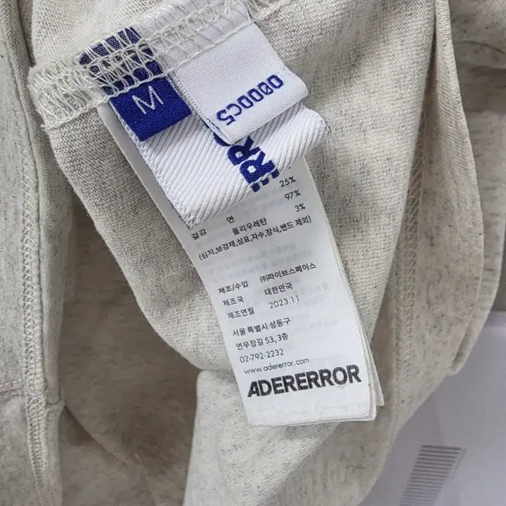 [BUNJANG] Ader Error Blue Whale T-Shirt Oatmeal M / 아더에러 블루 웨일 티셔츠 오트밀 M