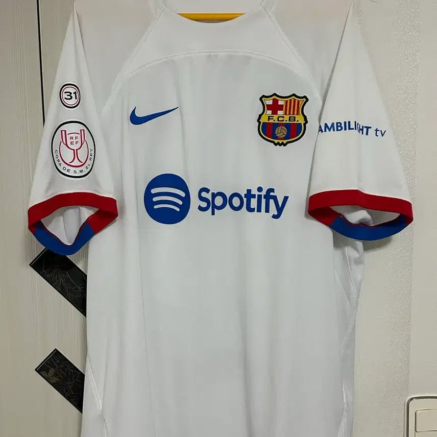 [BUNJANG] Nike 23-24 Barcelona Away Cuadrado Authentic Jersey XL / 나이키 23-24 바르셀로나 어웨이 쿠바르시